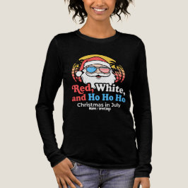 Patriotischer Weihnachtsmann Rot, Weiß & Ho Weihna Tri-Blend Shirt