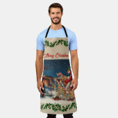 Patriotischer Weihnachtsmann Schürze (Getragen)