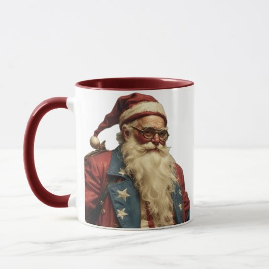 Patriotischer Weihnachtsmann Tasse (Links)
