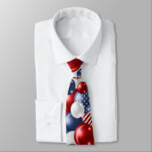 PATRIOTISCHER WEISS BLAU BALLOON GEMUSTERT 2 KRAWATTE (Gebunden)