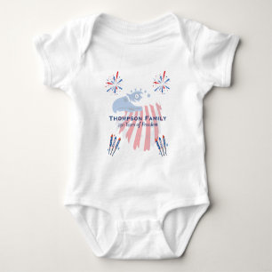 Patriotischer Weißkopfseeadler Amerika 250. 4. Jul Baby Strampler