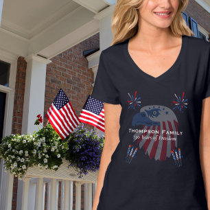 Patriotischer Weißkopfseeadler Amerika 250. 4. Jul T-Shirt