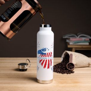 Patriotischer Weißkopfseeadler Amerika 250. 4. Jul Trinkflasche