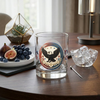 Patriotischer Weißkopfseeadler Amerikanischer Stol Whiskyglas