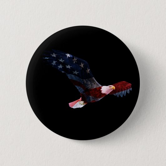Patriotischer Weißkopfseeadler-Knopf Button (Vorderseite)