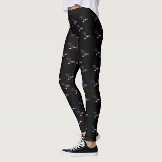 Patriotischer Weißkopfseeadler Leggings (Links)