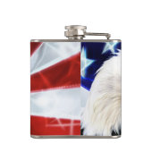 Patriotischer Weißkopfseeadler mit amerikanischer Flachmann (Rückseite)