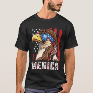Patriotischer Weißkopfseeadler-Mullet Merica USA-F T-Shirt
