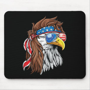 Patriotischer Weißkopfseeadler-Mullet USA-Amerikan Mousepad