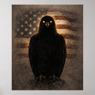 Patriotischer Weißkopfseeadler Poster