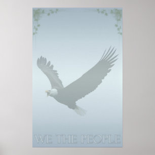 Patriotischer Weißkopfseeadler "wir die Leute" Poster
