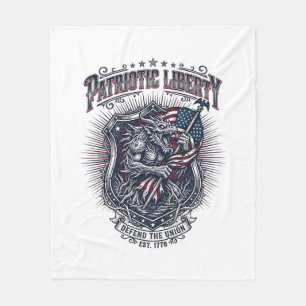 Patriotischer Werwolf Patriot Horror Monster Patri Fleecedecke