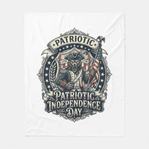 Patriotischer Werwolf Patriot Horror Monster Patri Fleecedecke