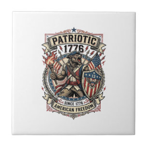 Patriotischer Werwolf Patriot Horror Monster Patri Fliese