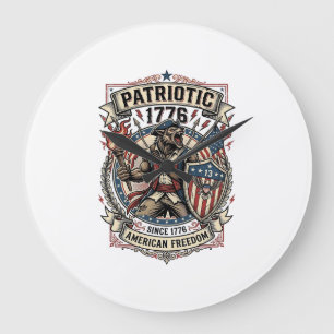 Patriotischer Werwolf Patriot Horror Monster Patri Große Wanduhr