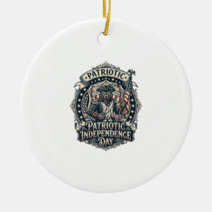 Patriotischer Werwolf Patriot Horror Monster Patri Keramik Ornament