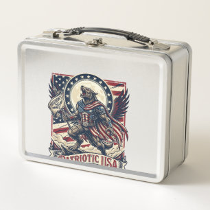 Patriotischer Werwolf Patriot Horror Monster Patri Metall Brotdose
