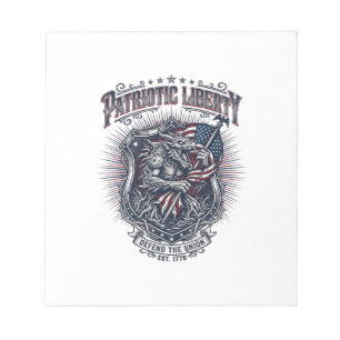 Patriotischer Werwolf Patriot Horror Monster Patri Notizblock