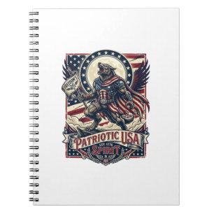 Patriotischer Werwolf Patriot Horror Monster Patri Notizblock