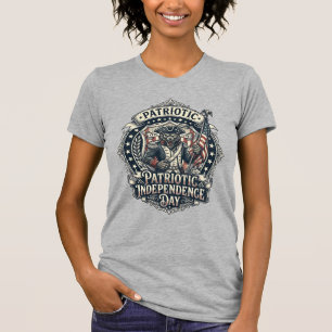 Patriotischer Werwolf Patriot Horror Monster Patri T-Shirt