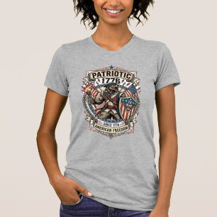 Patriotischer Werwolf Patriot Horror Monster Patri T-Shirt