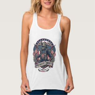 Patriotischer Werwolf Patriot Horror Monster Patri Tank Top