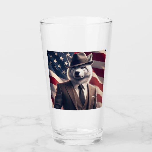 Patriotischer Wolf Glas (Vorderseite)