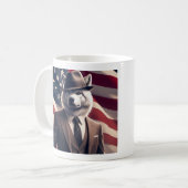 Patriotischer Wolf Kaffeetasse (Vorderseite Links)
