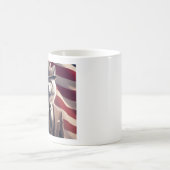 Patriotischer Wolf Kaffeetasse (Mittel)