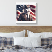 Patriotischer Wolf Leinwanddruck (Insitu (Schlafzimmer))