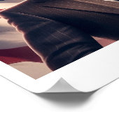 Patriotischer Wolf Poster (Ecke)