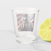 Patriotischer Wolf Schnapsglas (Rückseite)