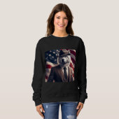 Patriotischer Wolf Sweatshirt (Vorne ganz)