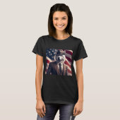 Patriotischer Wolf T-Shirt (Vorne ganz)