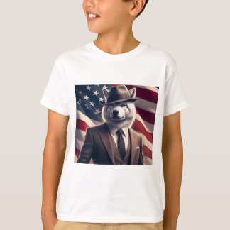 Patriotischer Wolf T-Shirt