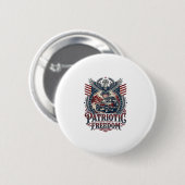 Patriotischer Wüstenstraßen-Entdecker Button (Vorne & Hinten)