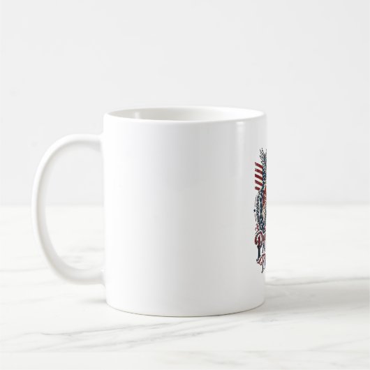Patriotischer Wüstenstraßen-Entdecker Kaffeetasse (Links)