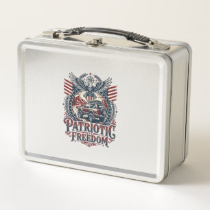 Patriotischer Wüstenstraßen-Entdecker Metall Brotdose
