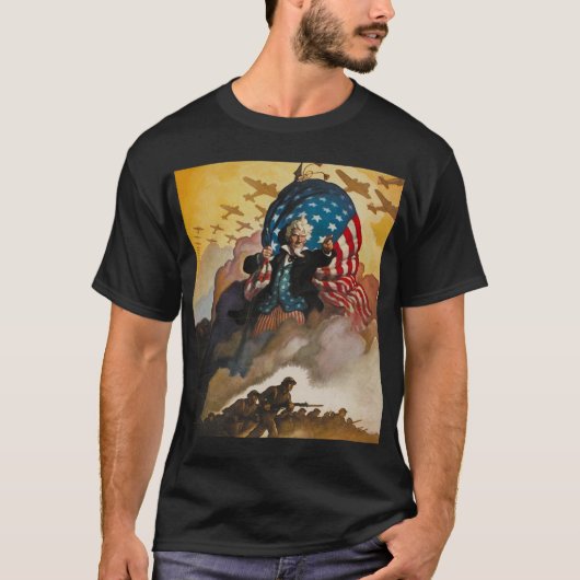 patriotischer WWII Plakat-T - Shirt (Vorderseite)