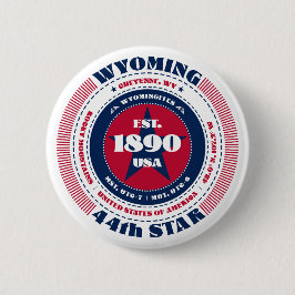 Patriotischer Wyoming-Kreis mit Staat-Details Button