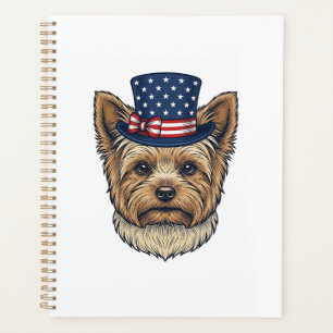 Patriotischer Yorkshire Terrier Vintage Planer
