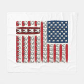 Patriotischer Zahnarzt Zahn Flagge Fleecedecke (Vorderseite (Horizontal))