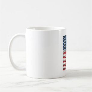 Patriotischer Zahnarzt Zahn Flagge Kaffeetasse