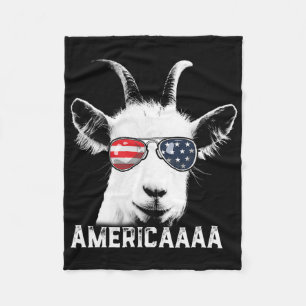 Patriotischer Ziegen 4. Juli T-Shirt Jungen Lustig Fleecedecke