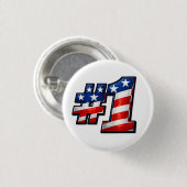 Patriotisches #1-Flaggen-Design Button (Vorne & Hinten)