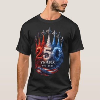 Patriotisches 250-Jahre-Luftfahrt-Tribut T-Shirt