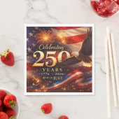 Patriotisches 250. Jubiläum Serviette (Beispiel)