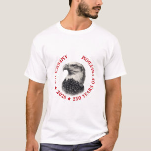 Patriotisches 250. Jubiläum USA 2026 Weißkopfseead T-Shirt