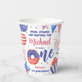 Patriotisches 4. Juli 1. Geburtstag Party Pappbecher (Vorderseite)