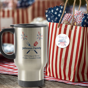 Patriotisches 4. Juli BBQ-Gartenfest Amerika 250. Reisebecher